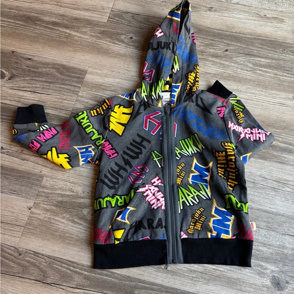 Boys Colorful Graphic Hoodie Size 3t New